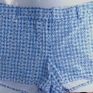 Land's End Blue Gringham Eyelet Shorts